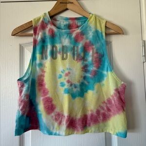 Nobull High-Neck Crop Tie Dye Tank